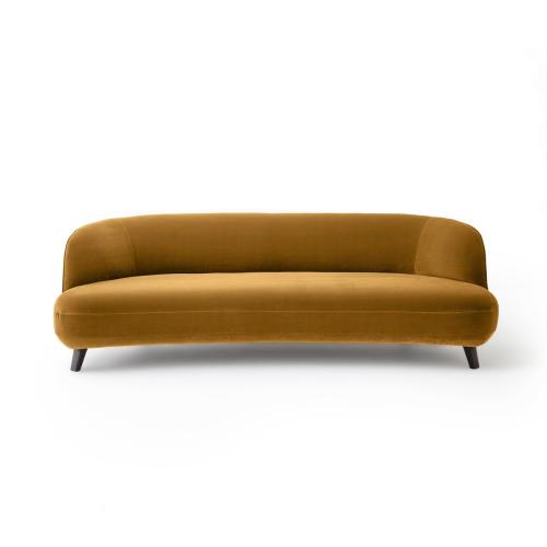 Πενταθέσιος καναπές με βελούδινη ταπετσαρία Rosebury Μ107xΠ240xΥ75cm