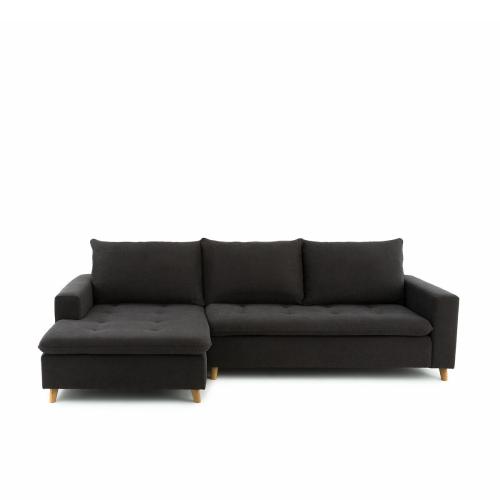 Γωνιακός αριστερός καναπές με ταπετσαρία ανάγλυφης ύφανσης Μ160xΠ300xΥ93cm