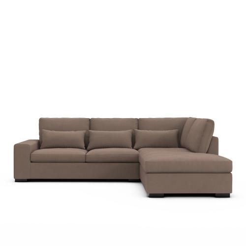 Γωνιακός καναπές-κρεβάτι από βαμβάκι Μ208xΠ245xΥ80cm