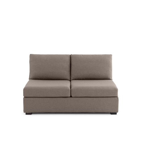 Πτυσσόμενος καναπές-κρεβάτι με μελανζέ ταπετσαρία Μ84xΠ136xΥ80cm