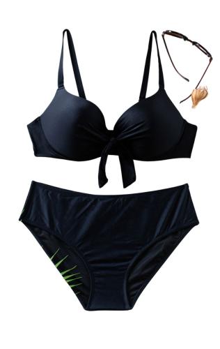 Plus Size Bikini Moneta - Μαύρο - LC2626-Μαύρο-80D/L