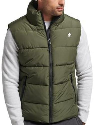 ΜΠΟΥΦΑΝ ΑΜΑΝΙΚΟ SUPERDRY SPORTS PUFFER M5011808A ΣΚΟΥΡΟ ΠΡΑΣΙΝΟ