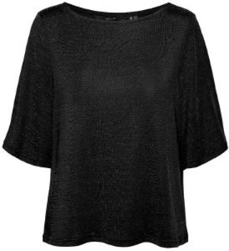 T-SHIRT VERO MODA VMKANVA 2/4 10296866 ΜΑΥΡΟ