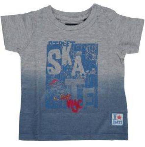 T-SHIRT BLUE SEVEN STREET SKATE NYC 928028 ΓΚΡΙ/ΜΠΛΕ (68ΕΚ.)-(6-9ΜΗΝΩΝ)