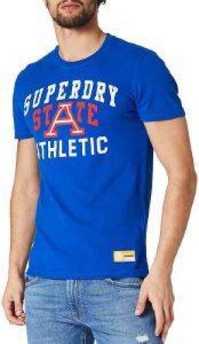 T-SHIRT SUPERDRY TRACK - FIELD GRAPHIC M1011197A ΜΠΛΕ ΡΟΥΑ