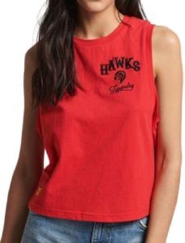 TOP SUPERDRY OVIN VINTAGE COLLEGIATE TANK W6011258A ΚΟΚΚΙΝΟ