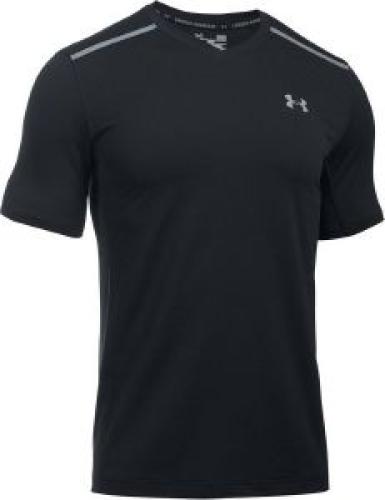 ΜΠΛΟΥΖΑ UNDER ARMOUR THREADBORNE CENTER COURT V-NECK ΜΑΥΡΗ