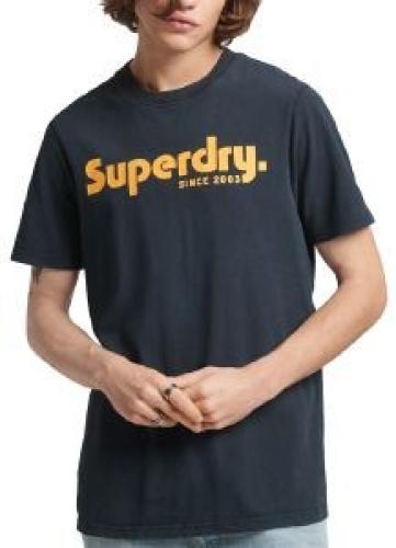 T-SHIRT SUPERDRY OVIN VINTAGE TERRAIN CLASSIC M1011579A ΜΑΥΡΟ