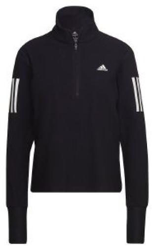 ΜΠΛΟΥΖΑ ADIDAS PERFORMANCE OWN THE RUN 1/2 ZIP SWEATSHIRT ΜΑΥΡΗ