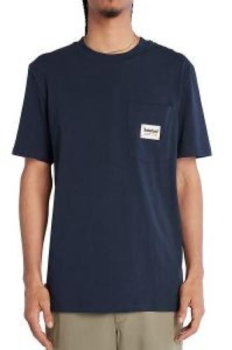 T-SHIRT TIMBERLAND WF ROC POCKET TB0A66DS ΣΚΟΥΡΟ ΜΠΛΕ