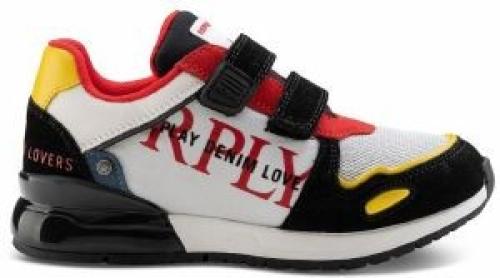 SNEAKERS REPLAY GBS29.332.C0019L/174 ΛΕΥΚΟ/ΜΑΥΡΟ/ΠΟΡΤΟΚΑΛΙ (EU:34)