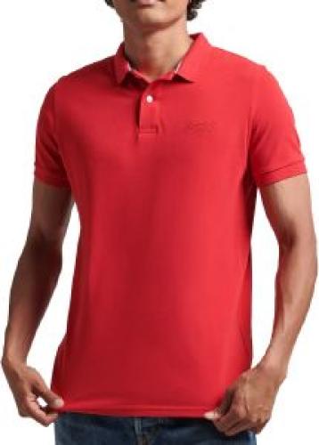 T-SHIRT POLO SUPERDRY OVIN CLASSIC PIQUE M1110343A ΚΟΚΚΙΝΟ