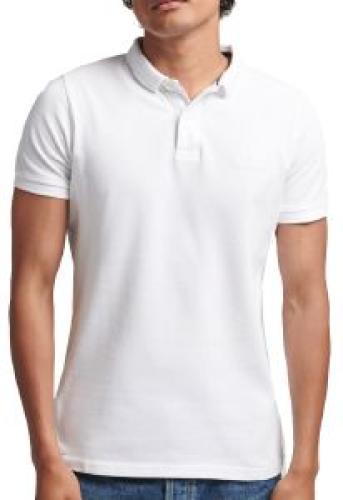 T-SHIRT POLO SUPERDRY OVIN CLASSIC PIQUE M1110343A ΛΕΥΚΟ