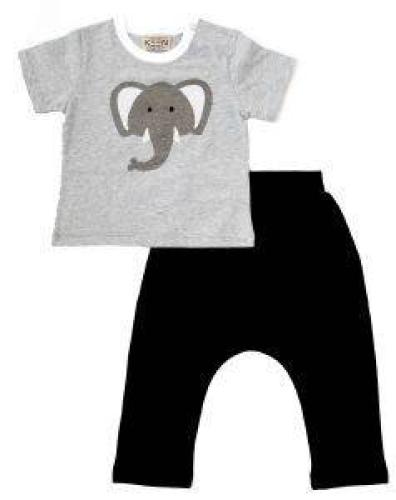 ΣΕΤ KEEN ORGANIC WWF BABY SET ELEPHANT ΓΚΡΙ/ΜΑΥΡΟ (3-6 ΜΗΝΩΝ)