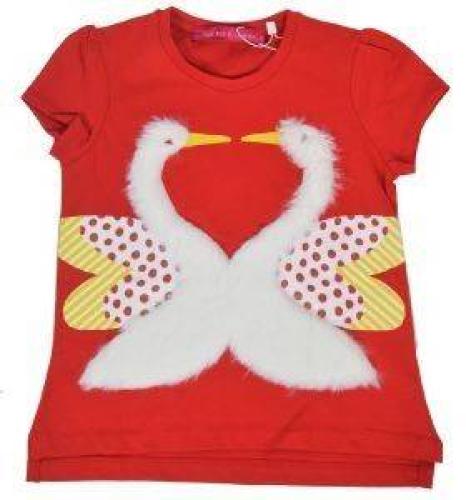 T-SHIRT AGATHA RUIZ DE LA PRADA ΚΥΚΝΟΙ ΚΟΚΚΙΝΟ-ΛΕΥΚΟ (104ΕΚ.)-(4ΕΤΩΝ)