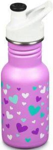 ΠΑΓΟΥΡΙ KLEAN KANTEEN KID CLASSIC NARROW WITH KID SPORT CAP ORCHID HEARTS ΦΟΥΞΙΑ (355 ML)