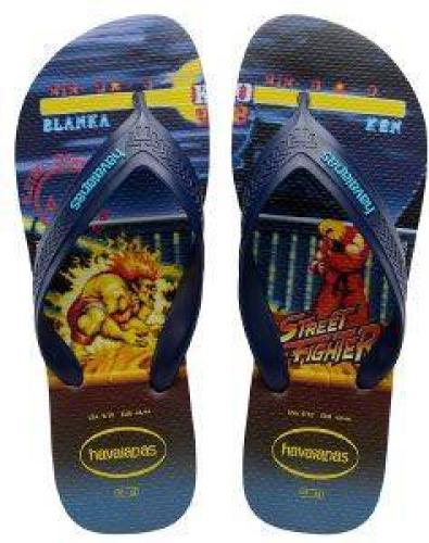 ΣΑΓΙΟΝΑΡΑ HAVAIANAS NEW TOP MAX STREET FIGHTER ΜΠΛΕ ΣΚΟΥΡΟ