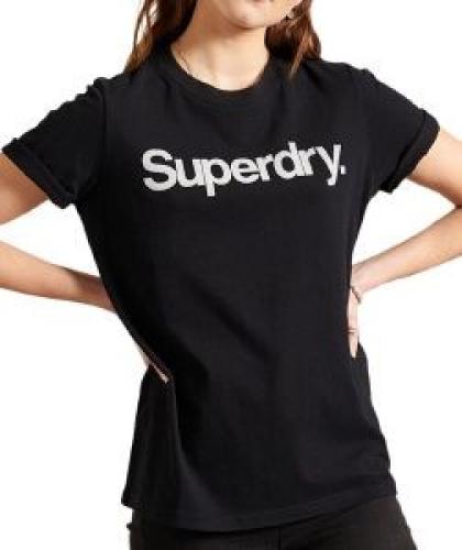 T-SHIRT SUPERDRY VINTAGE LOGO EMB RINGER W1010710A ΜΑΥΡΟ