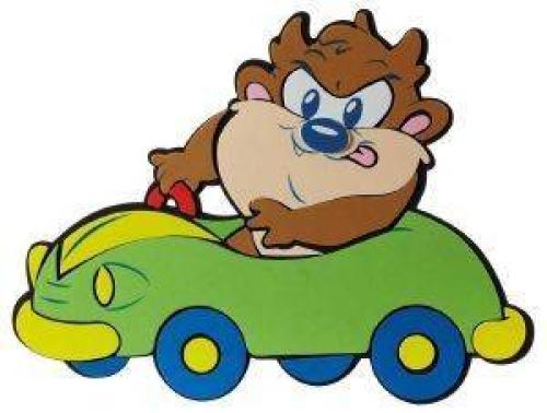 ΦΙΓΟΥΡΑ ΤΟΙΧΟΥ HOLLYTOON BABY TAZ CAR (LARGE) 50CM