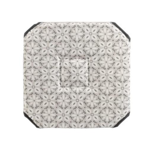 Μαξιλάρι καρέκλας Douceur d intérieur GALETTE 4 RABATS 36 x 36 x 3.5 CM POLYESTER IMPRIME GRIS X2