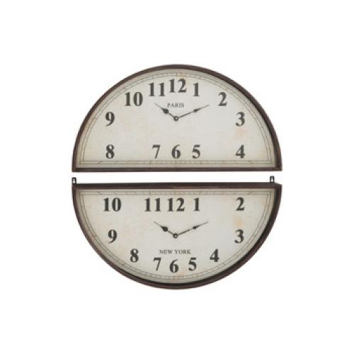 Ρολόγια τοίχου J-line HORL 2P PARIS NEW YORK MET BR (74x7.5x77cm)