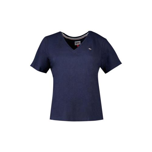 T-shirt με κοντά μανίκια Tommy Hilfiger TOMMY JEANS V NECK SLIM FIT T-SHIRT WOMEN