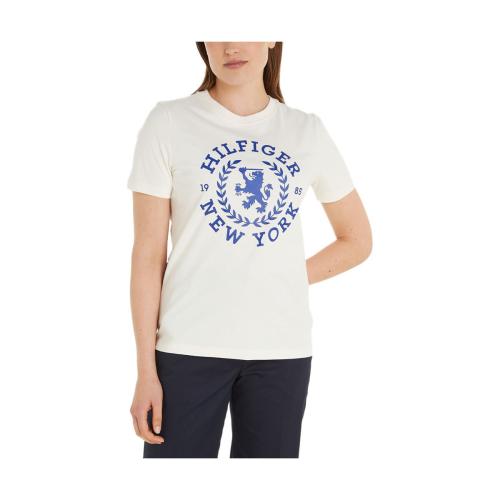 T-shirt με κοντά μανίκια Tommy Hilfiger CREST C NECK REGULAR FIT T-SHIRT WOMEN