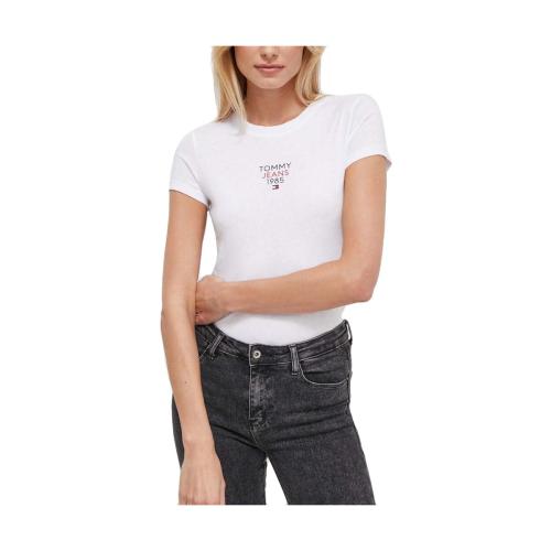 T-shirt με κοντά μανίκια Tommy Hilfiger TOMMY JEANS ESSENTIAL LOGO 1 SLIM FIT T-SHIRT WOMEN