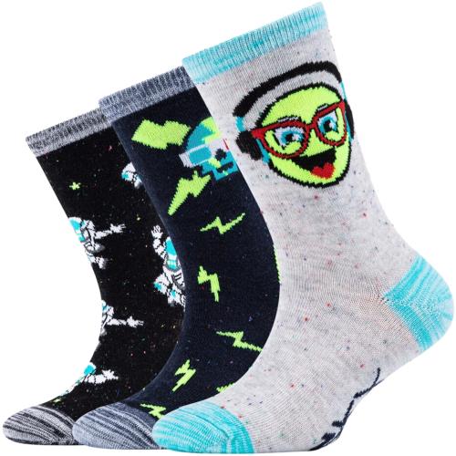Αθλητικές κάλτσες Skechers 3PPK Boys Casual Space and Smileys Socks