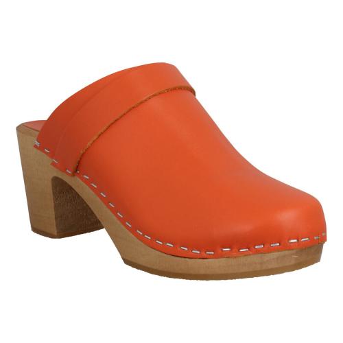 Mules Hoof Eglantine Cuir Femme Orange