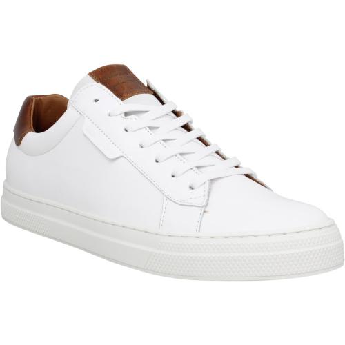 Sneakers Schmoove Spark Clay Cuir Homme Blanc Camel