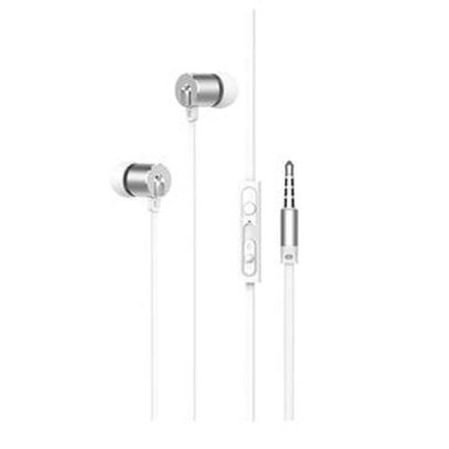 Hands Free Hoco M63 Ancient Sound Earphones Stereo 3.5 Mm Ασημί Με Μικρόφωνο Και Πλήκτρο Λειτουργίας