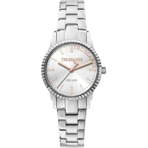 Trussardi T-bent Silver Stainless Steel Bracelet