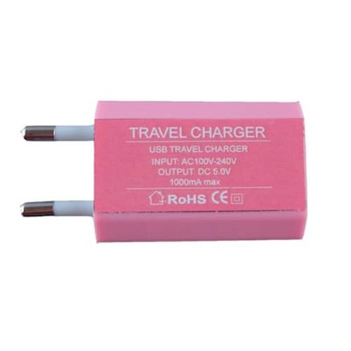 Usb Travel Charger Mini 1000ma Pink