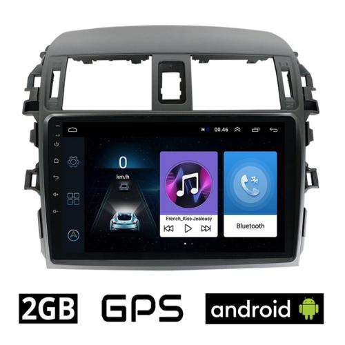Ηχοσύστημα με Οθόνη Αφής 9 Android GPS Wi-Fi Bluetooth 2GB/16GB για Toyota Corolla (2006 - 2012) - Ασημί