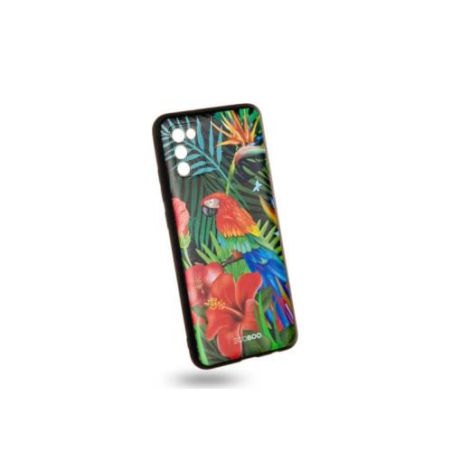 Θήκη Samsung Galaxy A02s - Egoboo Case Glass TPU - Jungle Parrot