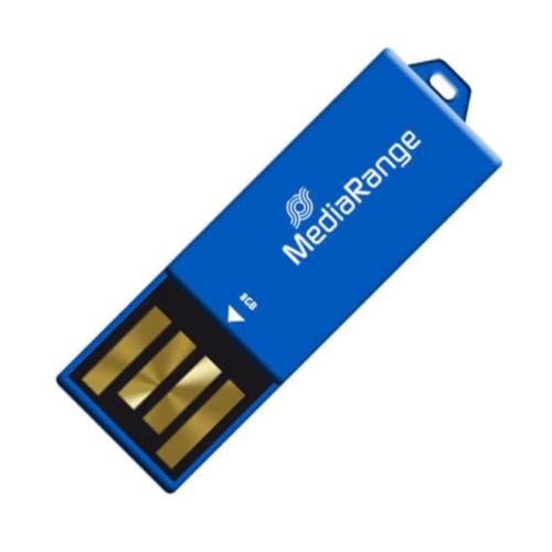 Mediarange Usb 2.0 Nano Flash Drive 8gb Blue (mr975)