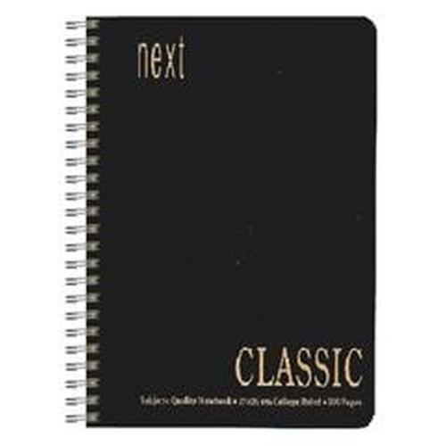 Τετράδιο Σπιράλ NEXT Α4 3 Θεμάτων Classic Μαύρο (1 Τεμάχιο)