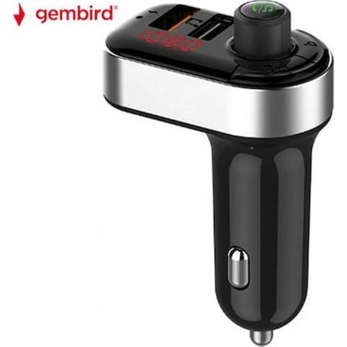 Gembird 3 In 1 Carkit With Fm Radio Transmitter And Usb Charger Black