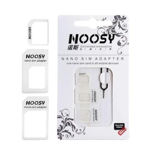 Noosy Nano Sim And Micro Sim Adapter Set, White