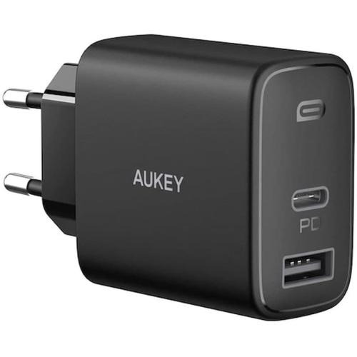 Aukey Pa-f3s Swift Series 32w 2-port Pd Charger Black