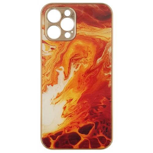 Θήκη Apple iPhone 12/iPhone 12 Pro - Gkk Electroplate Glass Case - Πορτοκαλί