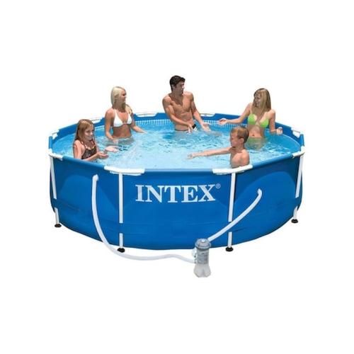 Intex Φουσκωτή Πισίνα Στρογγυλή Με Φίλτρο Για Εξωτερικό Χώρο, 305x76cm, 28202