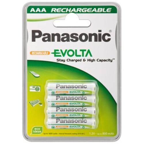 1x4 Panasonic Accu Nimh Micro Aaa 750 Mah Rechargeable Evolta