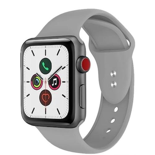 Crong Liquid Λουράκι Premium Σιλικόνης Apple Watch Se/7/6/5/4/3 (45/44/42mm) - Grey (crg-44lqb-cgr)