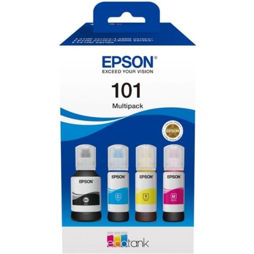 Epson 101 Κυανό / Ματζέντα / Κίτρινο / Μαύρο Πακέτο 4 Μελανιών Εκτυπωτή C13T03V64A