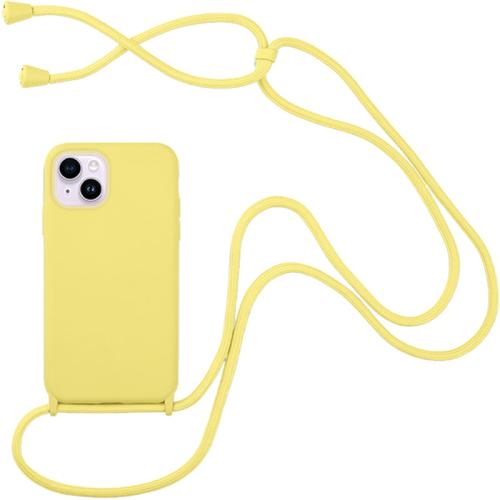 Θήκη Apple iPhone 14 - My Colors CarryHang Θήκη Σιλικόνης με Κορδόνι - Κίτρινο