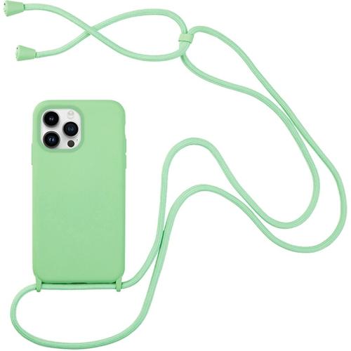 Θήκη Apple iPhone 14 Pro Max - My Colors CarryHang Θήκη Σιλικόνης με Κορδόνι - Πράσινο Ανοιχτό