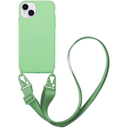 Θήκη Apple iPhone 14 - My Colors CarryHang Liquid Silicone Strap - Πράσινο Ανοιχτό