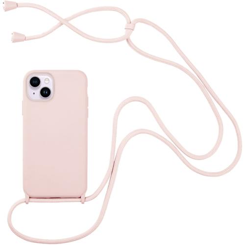 Θήκη Apple iPhone 14 Plus - My Colors CarryHang Θήκη Σιλικόνης με Κορδόνι - Ροζ